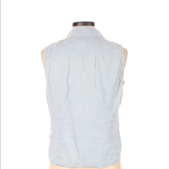 CALVIN KLEIN BLUE TOP FLAX BLEND - Picture 2 of 7